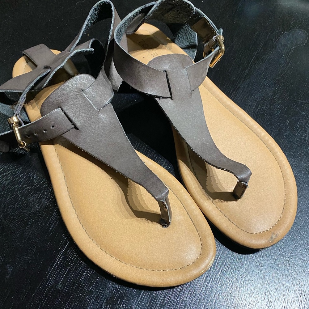Torrid Brown Leather Sandals - Size W9